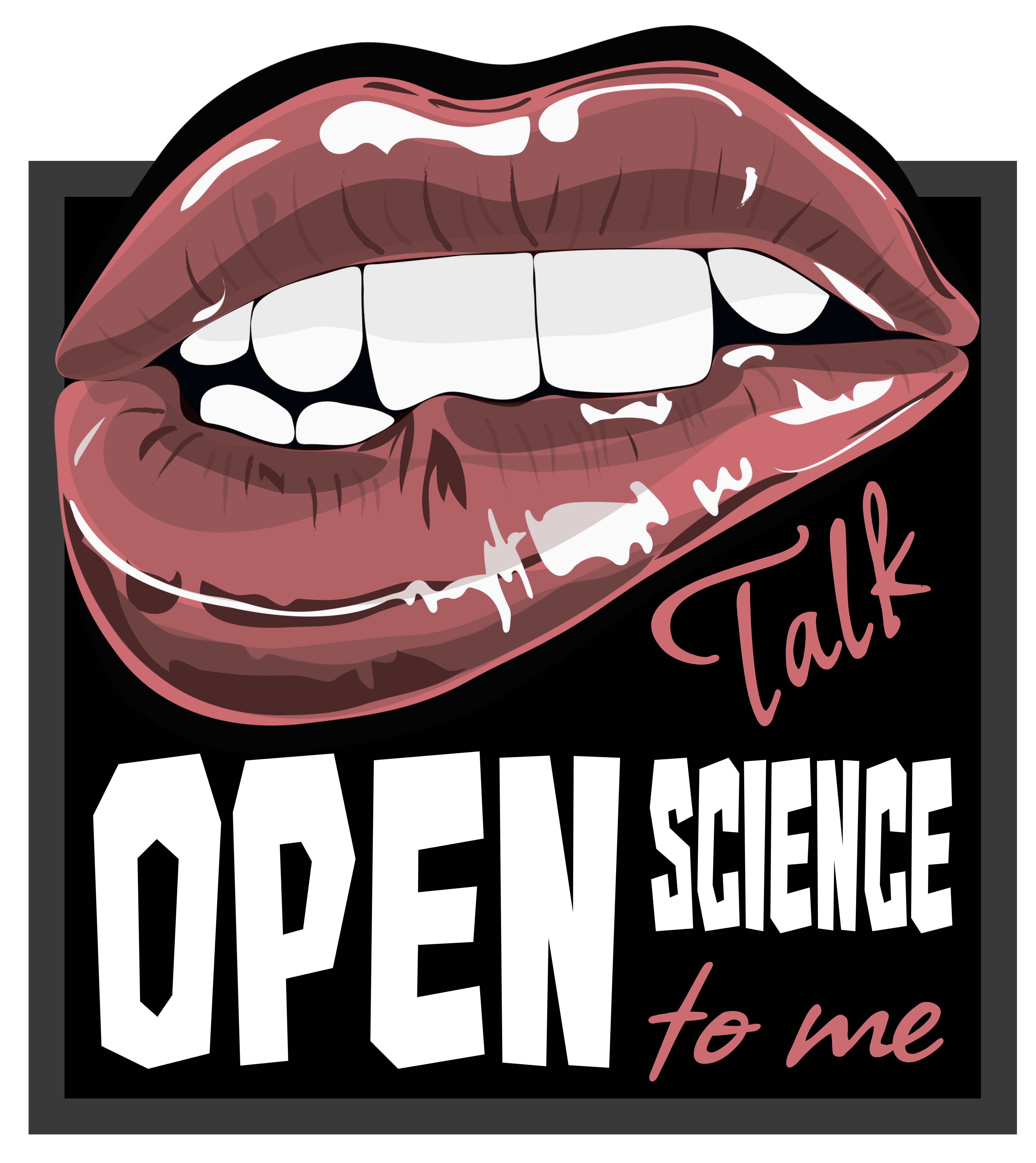 Talk open science to me sticker